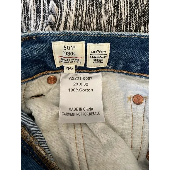 Levi’s Made & Crafted Organic Grown Cotton 501 1980's Inspired jeans 29 x 32 - Picture 5 of 6
